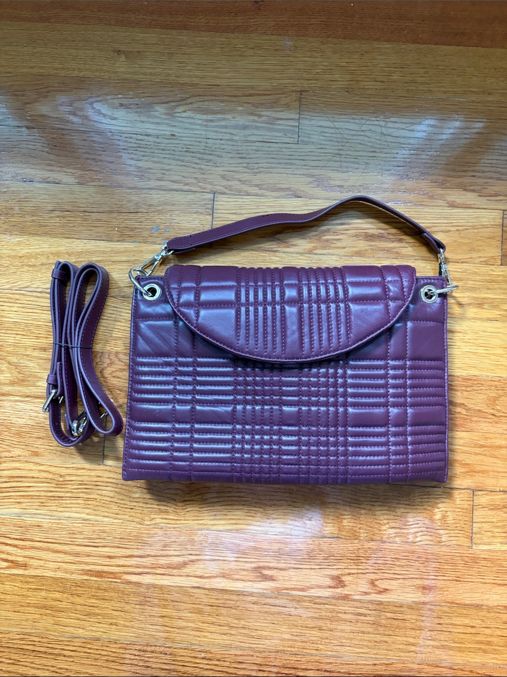 Vince Camuto Quilted FireFall Crossbody with Detachable Strap